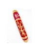 Rounded Mezuzah Case with Tree of Life Gold Red... | Jerusalem Mezuzah