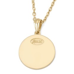 Round 14K Gold Unisex Chai Pendant - Color Option