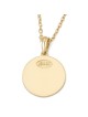 Round 14K Gold Unisex Chai Pendant - Color Option