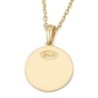 Round 14K Gold Unisex Chai Pendant - Color Option