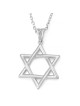 Luxurious 14K Gold Star of David Pendant Necklace - Yellow or White Go