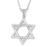 Luxurious 14K Gold Star of David Pendant Necklace - Yellow or White Go