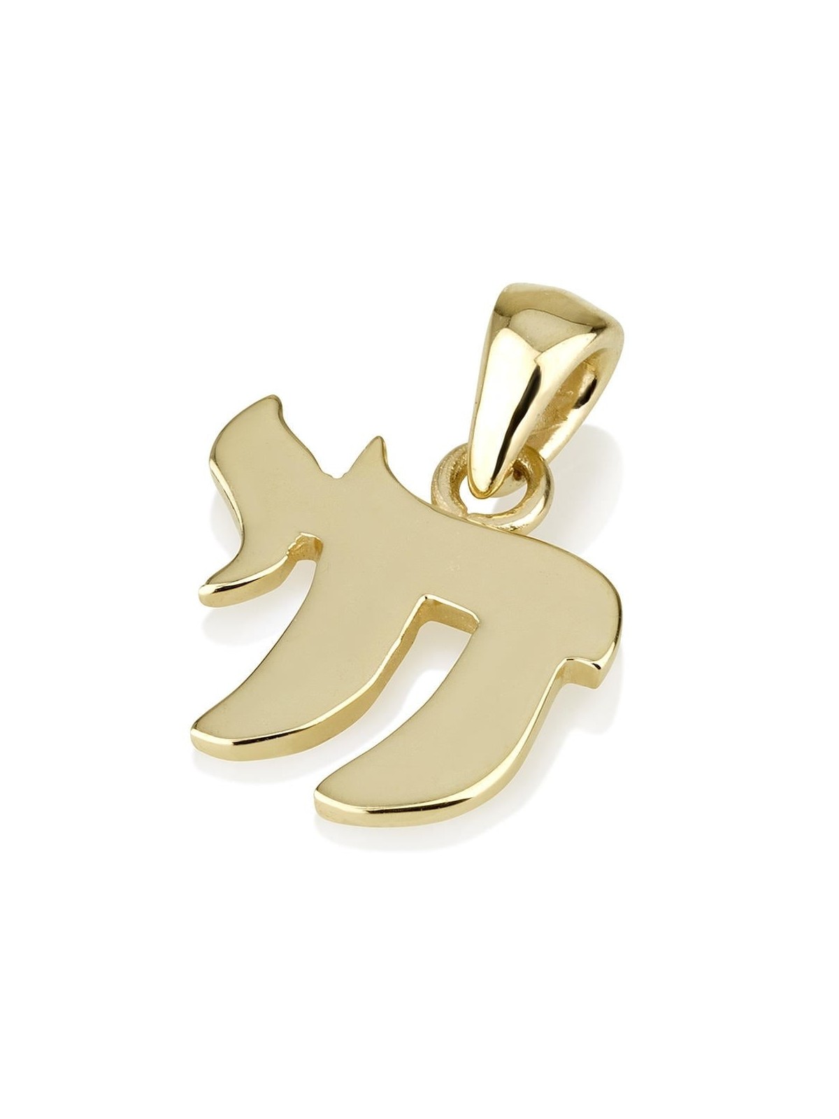 14K Gold Traditional Chai Pendant Necklace - Yellow or White Gold