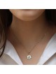 Collier pendentif étoile de David en or 14 carats avec Chai sur pierre d'Eilat