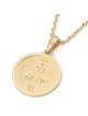 14K Gold Am Yisrael Chai Unisex Pendant Necklace with Star of David
