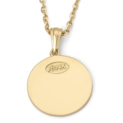 14K Gold Am Yisrael Chai Unisex Pendant Necklace with Star of David