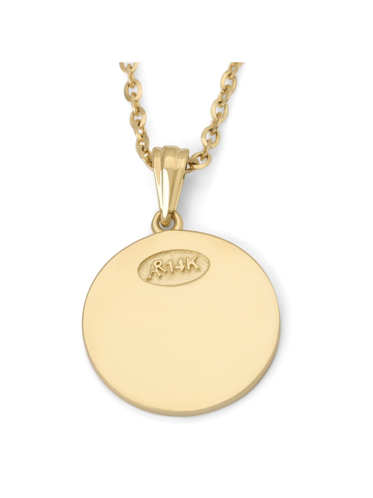 Collier pendentif unisexe Am Yisrael Chai en or 14 carats avec étoile de David