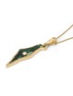 14K Gold and Eilat Stone Map of Israel Pendant with Single Diamond