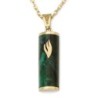 14K Yellow Gold and Eilat Stone Mezuzah Pendant with Shin - Unisex