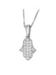 14K Gold Women's Diamond Studded Hamsa Pendant