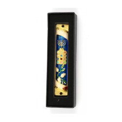 Rounded Mezuzah Case with Hoshen Breastplate an... | Jerusalem Mezuzah