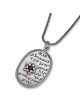 Ana Bekoach : Collier pendentif ovale en argent avec étoile de David