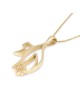 14K Gold Chai and Star of David Unisex Pendant - Yellow or White Gold
