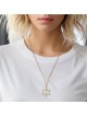 14K Gold No Other Land and Star of David Pendant with Cubic Zirconia S
