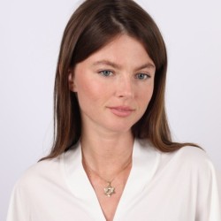 14K Gold Dangling Star of David Pendant - Color Option