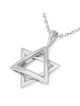 14K Gold Dangling Star of David Pendant - Color Option