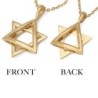 14K Gold Dangling Star of David Pendant - Color Option