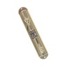 Round Nickel Silver Twelve Tribes Mezuzah Case | Jerusalem Mezuzah
