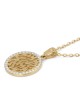 14K Gold Round Shema Yisrael Pendant with Diamonds - Color Option