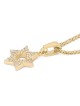 14K Gold Diamond-Studded Interlocking Star of David Pendant - Color Op