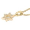 14K Gold Diamond-Studded Interlocking Star of David Pendant - Color Op