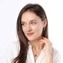 14K Gold Elegant Star of David Pendant with Eilat Stone