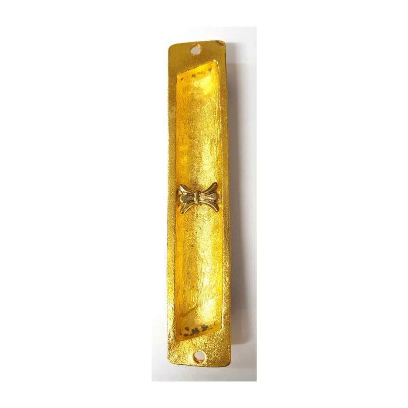 Rounded Mezuzah Case with Hoshen Breastplate an... | Jerusalem Mezuzah