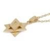 14K Gold Deconstructed Abstract Star of David Pendant - Color Option