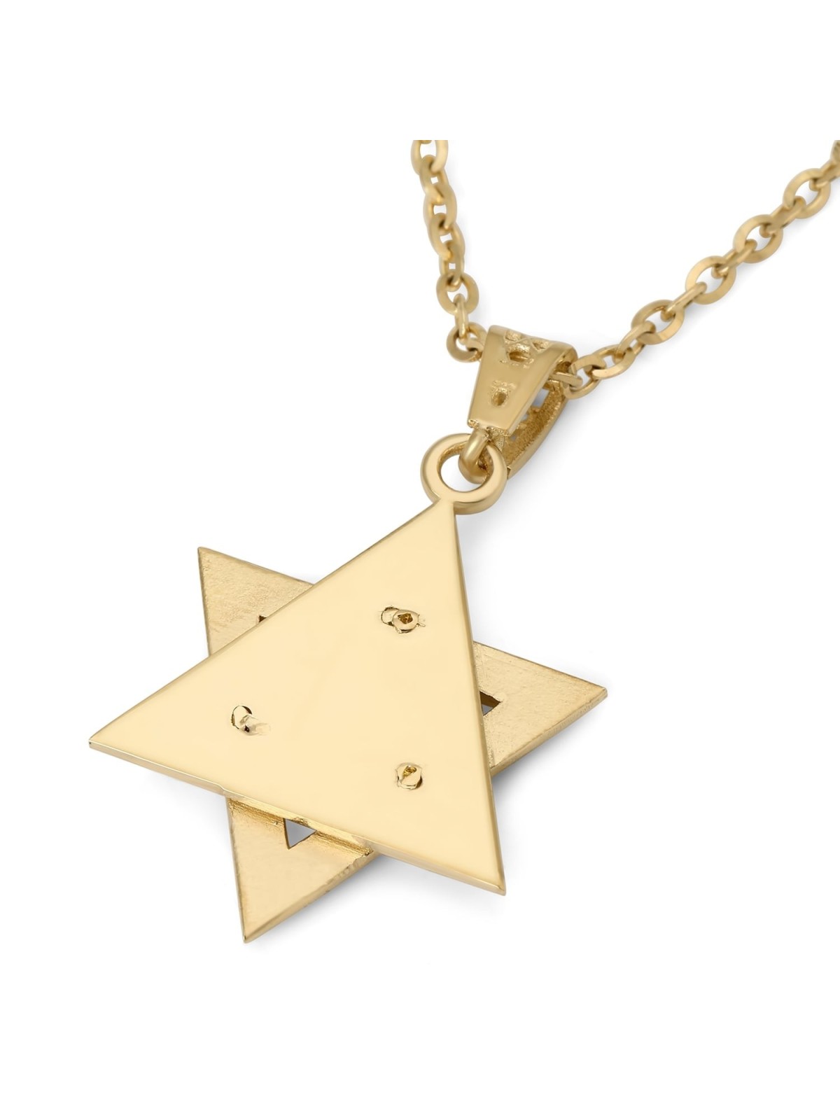 14K Gold Deconstructed Abstract Star of David Pendant - Color Option