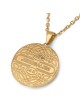 Women's 14K Gold Round Tree of Life Pendant Lined with Diamonds