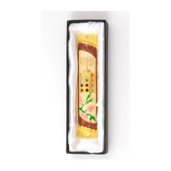 Rounded Mezuzah Case with Breastplate and Menor... | Jerusalem Mezuzah