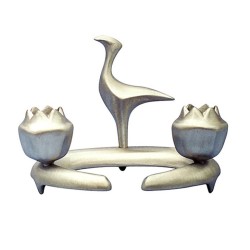 Shraga Landesman Heron and Pomegranate Ca... | Jewish Gift from Israel