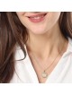 Round 14K Gold Diamond Studded Chai Pendant - Unisex