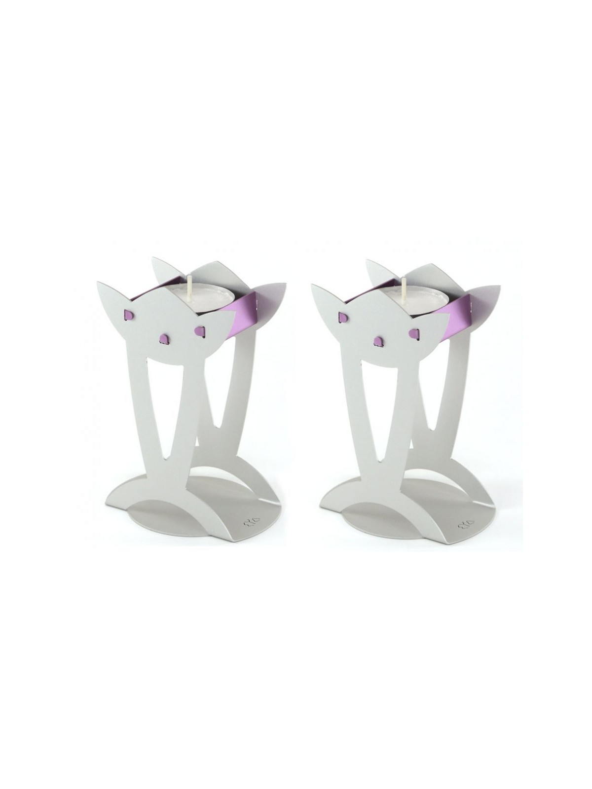 Shraga Landesman Flower Shaped Raised Can... | Jewish Gift from Israel