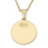 Round 14K Gold Diamond Studded Chai Pendant - Unisex