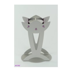 Shraga Landesman Flower Shaped Raised Can... | Jewish Gift from Israel