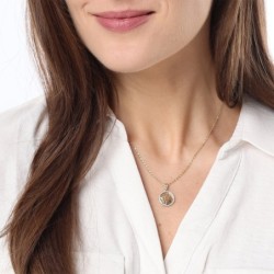 14K Gold Shema Yisrael Small Pendant Necklace with Diamonds for Women