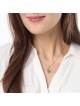14K Gold Shema Yisrael Small Pendant Necklace with Diamonds for Women