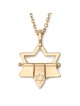 Pendentif étoile de David ouverte en or 14 carats avec étoile de David pendante - Yell