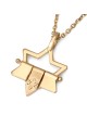 Pendentif étoile de David ouverte en or 14 carats avec étoile de David pendante - Yell