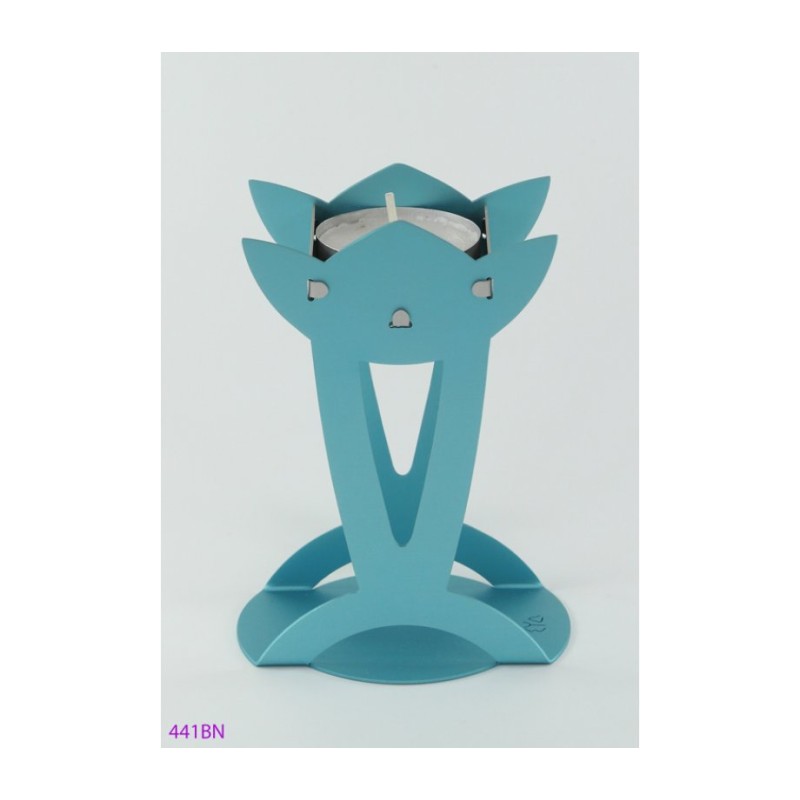 Shraga Landesman Flower Shaped Raised Can... | Jewish Gift from Israel