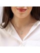 Dainty 14K Yellow Gold Star of David Pendant for Women with Chai and E