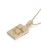 14K Rectangular Star of David Pendant Necklace