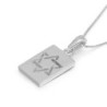 14K Rectangular Star of David Pendant Necklace