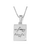 Collier pendentif étoile de David rectangulaire 14 carats