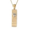 Luxurious 14K Gold Mezuzah Case Pendant Necklace
