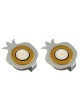 Shraga Landesman Pair Aluminum Pomegranat... | Jewish Gift from Israel
