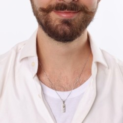 14K Gold Smooth Mezuzah Pendant with Shin