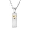 14K Gold Smooth Mezuzah Pendant with Shin