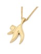 14K Gold Shiny Chai Pendant
